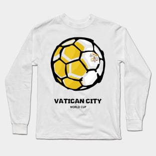 Vatican City Football Country Flag Long Sleeve T-Shirt